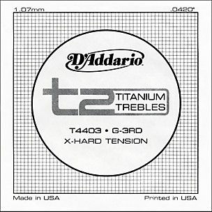 D'Addario T4403 T2 Titanium X-Hard Single String