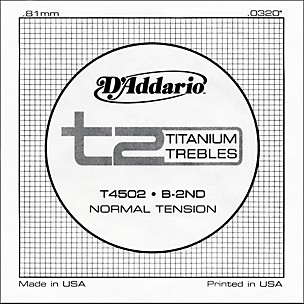 D'Addario T4502 T2 Titanium Normal Single String