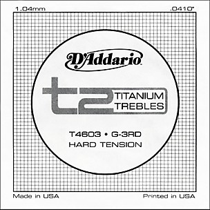 D'Addario T4603 T2 Titanium Hard Single Guitar String