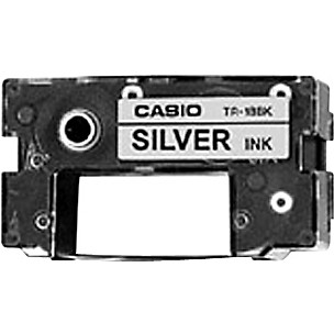 Casio TR-18SR Silver Ink Ribbon Cassette for CW-50 and CW-75 Disk Title Printers