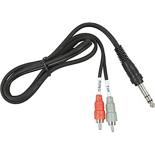 Hosa TRS-201 Stereo 1/4" Male TRS to Dual Male RCA Insert Cable