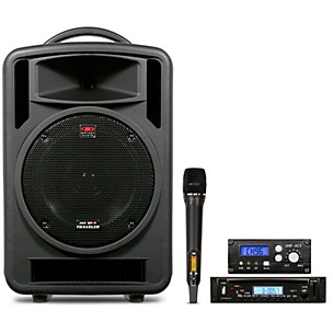 Galaxy Audio TV10-C010H000G Galaxy Audio Traveler 10 Portable PA System With CD Player, One Wireless Receiver, And One Handheld Microphone