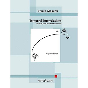 Hal Leonard Temporal Interrelations For Flute, Oboe, Violin, Cello (set Of 4 Playing Scores) Boosey & Hawkes