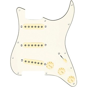 920d Custom Texas Grit Loaded Pickguard for Strat With Aged White Pickups and Knobs and S5W-BL-V Wiring Harness