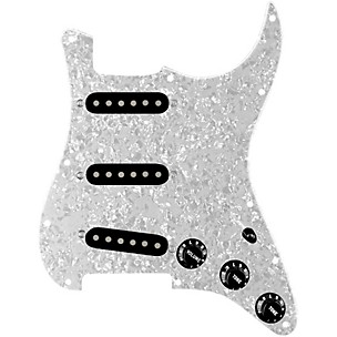 920d Custom Texas Grit Loaded Pickguard for Strat With Black Pickups and Knobs and S7W Wiring Harness