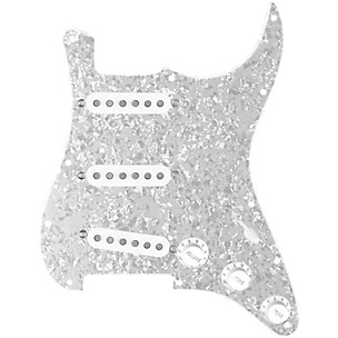 920d Custom Texas Grit Loaded Pickguard for Strat With White Pickups and Knobs and S5W-BL-V Wiring Harness