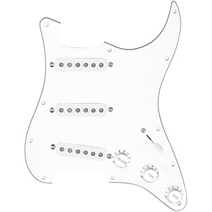 920d Custom Texas Grit Loaded Pickguard for Strat With White Pickups and Knobs and S5W Wiring Harness