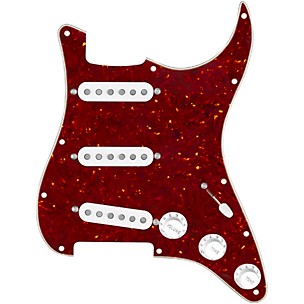 920d Custom Texas Grit Loaded Pickguard for Strat With White Pickups and Knobs and S7W Wiring Harness