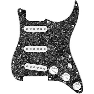 920D Custom Texas Growler Loaded Pickguard for Strat With White Pickups and S5W-BL-V Wiring Harness