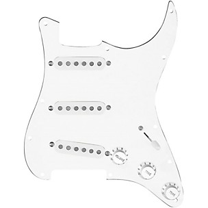 920d Custom Texas Growler Loaded Pickguard for Strat With White Pickups and S5W-BL-V Wiring Harness