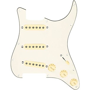 920d Custom Texas Vintage Loaded Pickguard for Strat With Aged White Pickups and S5W-BL-V Wiring Harness