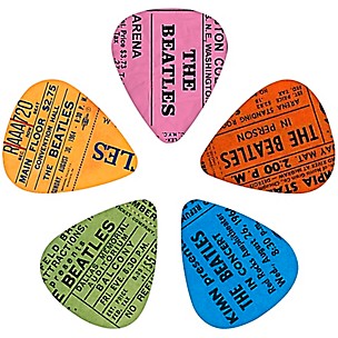 D'Addario The Beatles 1964 US Tour Ticket Stubs Guitar Picks