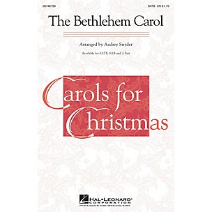Hal Leonard The Bethlehem Carol 2-Part Arranged by Audrey Snyder