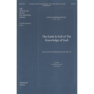 Hinshaw Music The Earth Is Full of the Knowledge of God (Der Land Is Voll) SSAB composed by Peter