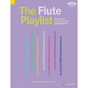 Schott The Flute Playlist (50 Popular Classics in Easy Arrangements) Woodwind Solo Series Softcover Audio Online