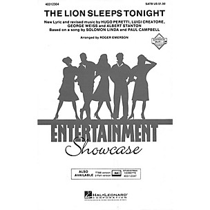 Hal Leonard The Lion Sleeps Tonight TTBB Arranged by Roger Emerson