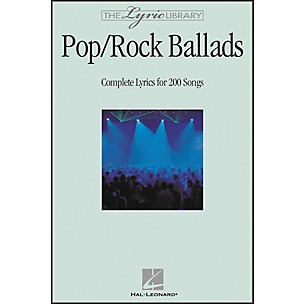 Hal Leonard The Lyric Library: Pop/Rock Ballads Book