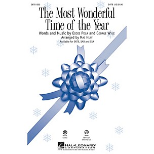 Hal Leonard The Most Wonderful Time of the Year SATB by Andy Williams arranged by Mac Huff