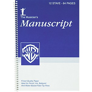 Alfred The Musician's Manuscript: 12 Stave Full Size 8.5"x12"