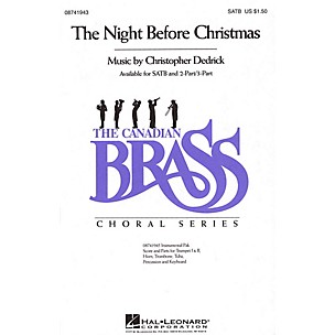 Hal Leonard The Night Before Christmas 2 Part / 3 Part Composed by Christopher Dedrick