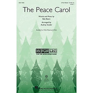 Hal Leonard The Peace Carol (Discovery Level 1) 3-Part Mixed arranged by Audrey Snyder