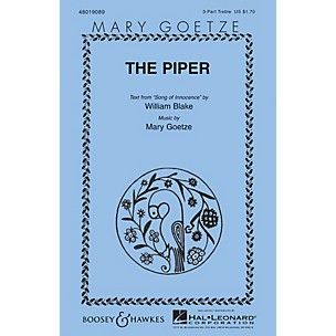 Boosey and Hawkes The Piper 3 Part Treble composed by Mary Goetze