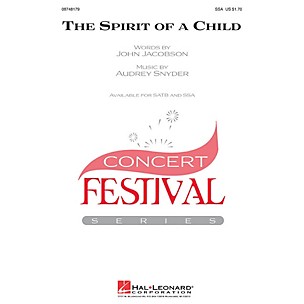 Hal Leonard The Spirit of a Child SSA composed by Audrey Snyder