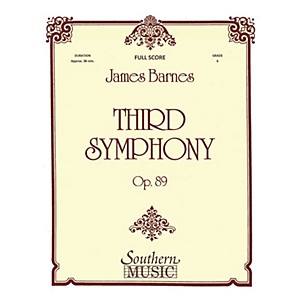 Southern Third Symphony, Op. 89 (Oversized Score) Concert Band Level 5 Composed by James Barnes