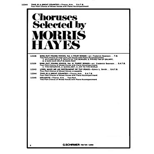G. Schirmer This Is A Great Country W/Pno SATB composed by T Kirk