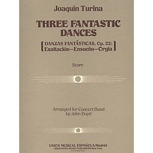 Associated Three (3) Fantastic Dances, Op. 22 (Score and Parts) Concert Band Level 4-5 Composed by Joaquin Turina