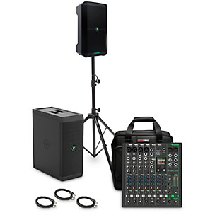 Mackie ThumpSub GO Battery-Powered Portable Subwoofer Bundle With 8" Thump GO Speakers, 10-Channel Mixer, Cables, Mixer Bag & Speaker Stand