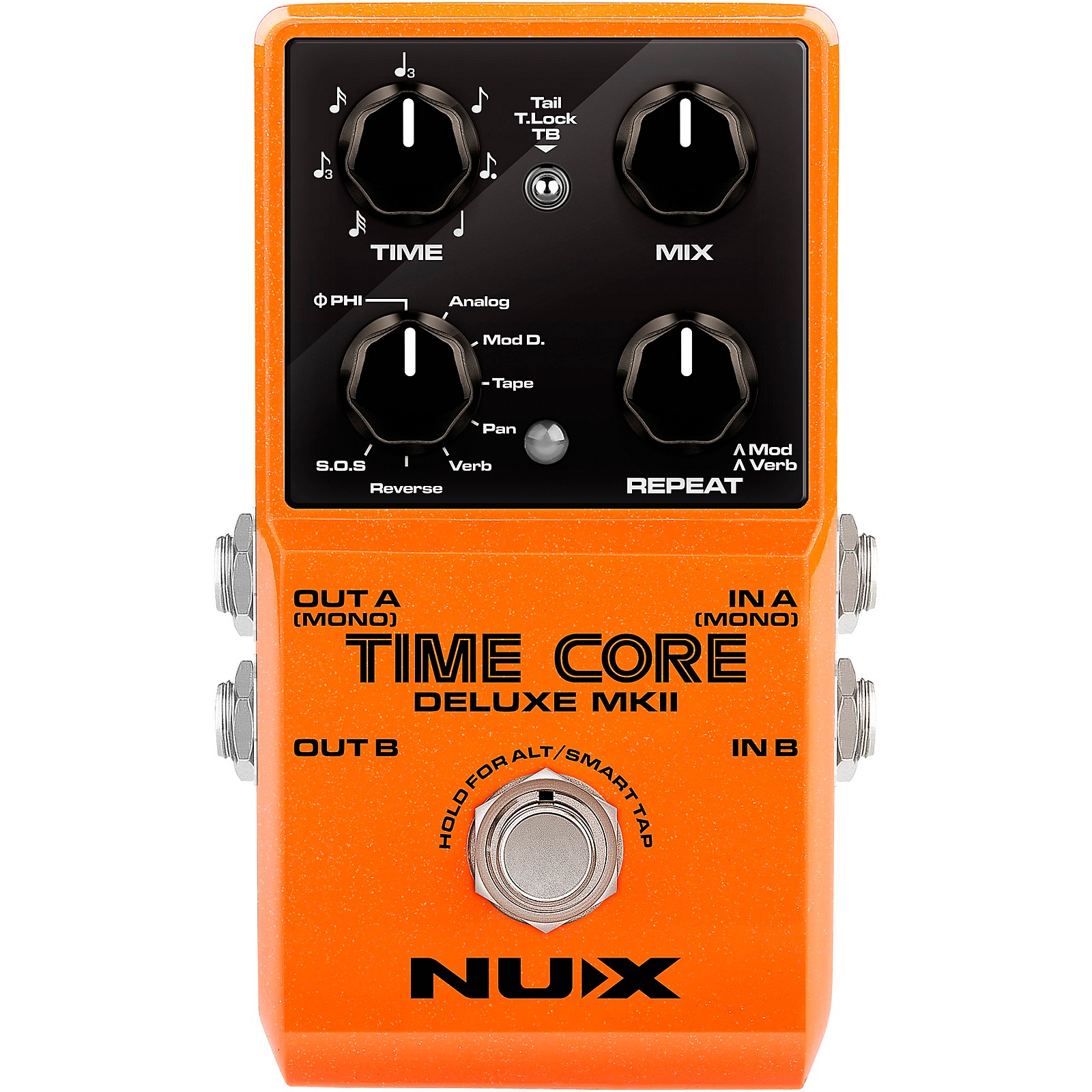 NUX NUX Time Core Deluxe MKII with 7 Different Delays, Phrase Looper and  Tap Tempo Effects Pedal