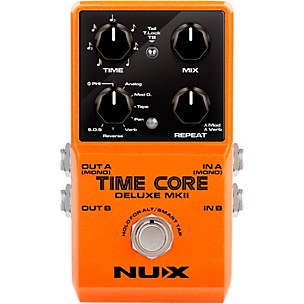 NUX Time Core Deluxe MKII with 7 Different Delays, Phrase Looper and Tap Tempo Effects Pedal