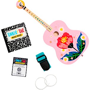 Tinker Tar Tinker Tar Pink Floral Acoustic Guitar