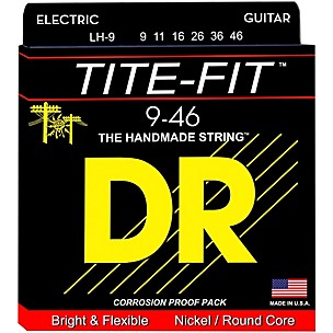 DR Strings Tite-Fit LH-9 Lite-n-Heavy Nickel Plated Electric Guitar Strings