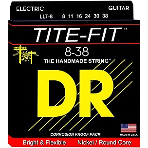 DR Strings Tite-Fit LLT-8 Lite-Lite Nickel Plated Electric Guitar Strings