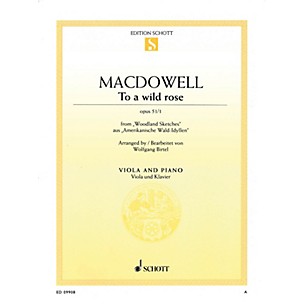 Schott To a Wild Rose Schott Series Softcover Composed by Edward MacDowell