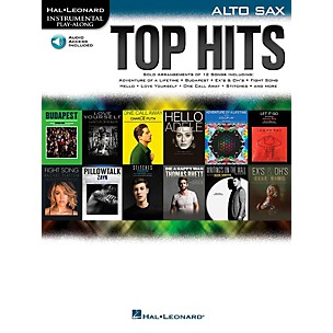 Hal Leonard Top Hits For Alto Sax - Instrumental Play-Along Book/Online Audio