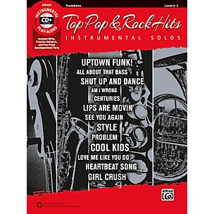 Alfred Top Pop & Rock Hits Instrumental Solos Trombone Book & CD