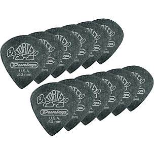 Dunlop Tortex Pitch Black Jazz Guitar Picks 1 Dozen