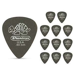 Dunlop Tortex Pitch Black Standard Guitar Picks 1 Dozen