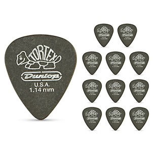 Dunlop Tortex Pitch Black Standard Guitar Picks 1 Dozen