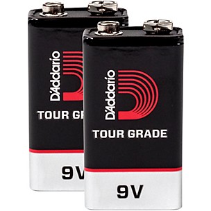 D'Addario Tour-Grade 9V Battery 2-Pack