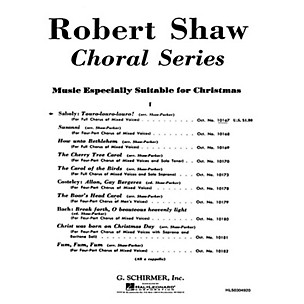 G. Schirmer Touro Louro Louro A Cappella SATB composed by N Saboly