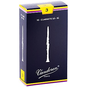 Traditional Bb Clarinet Reeds Strength 3 Box of 10