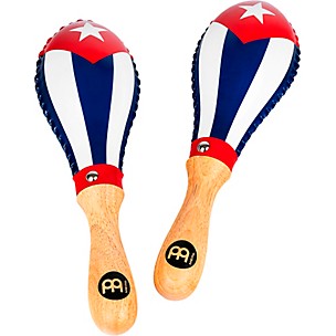 MEINL Traditional Rawhide Maracas with Cuban Flag