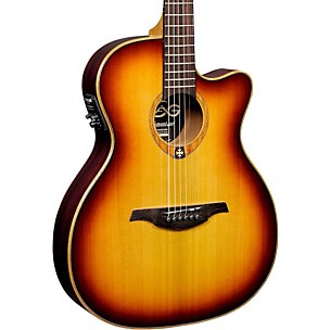 Lag Guitars Tramontane T100ASCE Slim-line Auditorium Cutaway Acoustic-Electric Guitar