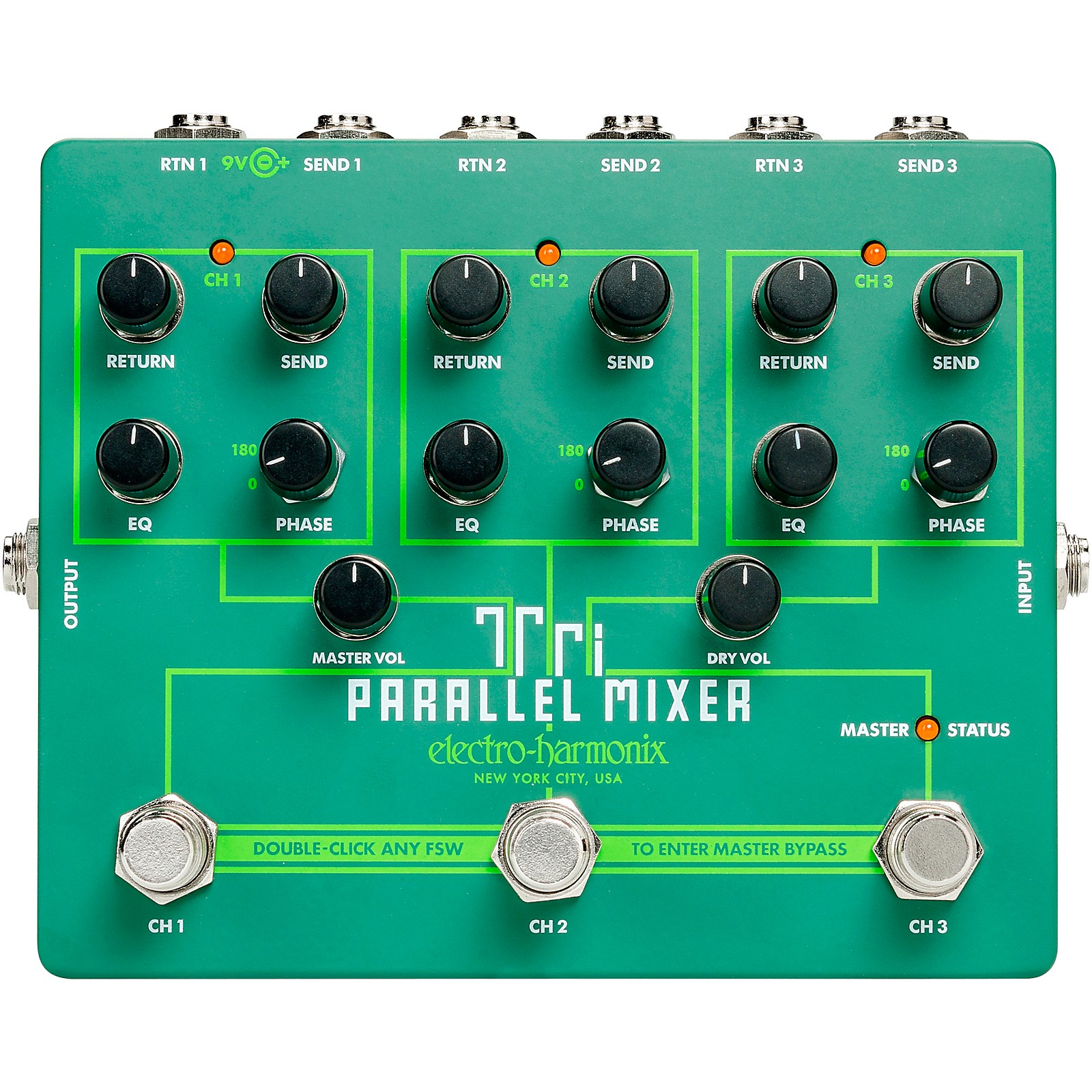 ギター Electro-Harmonix Tri Parallel Mixer Tri Parallel Mixer | Effects Loop Mixer / Switcher - Electro