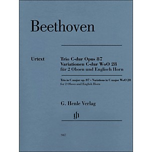 G. Henle Verlag Trio In C Major Op. 87 Variations In C Major Woo28 for 2 Oboes And English Horn By Beethoven / Voss