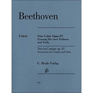 G. Henle Verlag Trio In C Major Op. 87 Version for 2 Violins And Viola By Beethoven / Voss